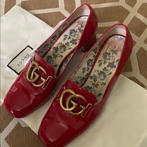 Authentic Gucci heeled loafers